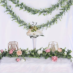 Artificial Eucalyptus Wreath Green Vine for Wedding Background Arch Wall Decor