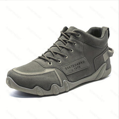 Men's Leather Lace Up Sneaker Soft Sole Shoes