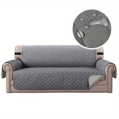 Quilted Sofa Slipcover Double Sided Fabric Pet Furniture Cover