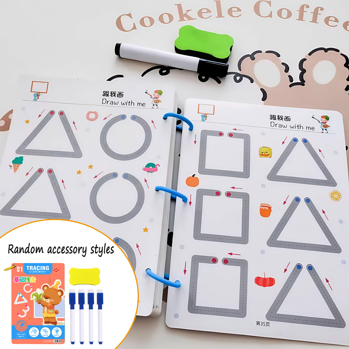 32 Pages Writing & Drawing Set with Erasable Pen - Back to School Supplies