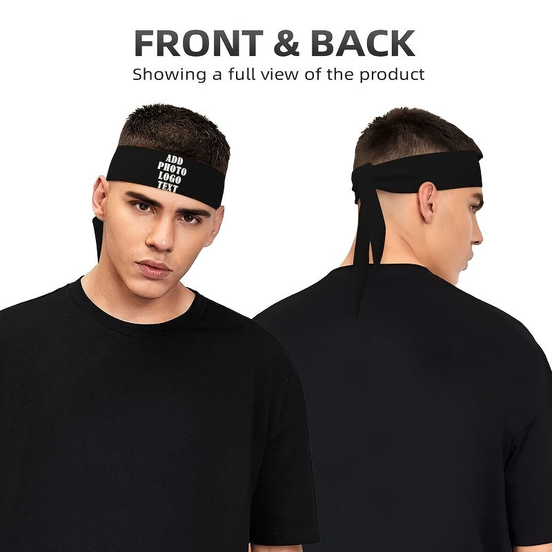 Customizable Sports Headband Stretchy Moisture Wicking Non Slip