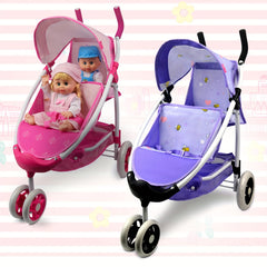 ANIVIA Twin Doll Stroller Pink & Purple