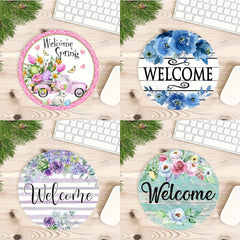 Flowers Round Mouse Pad Stylish Round Mousepad for Office Computers Laptop