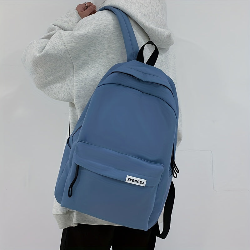 Men's Casual Solid Backpack Travel School Bag