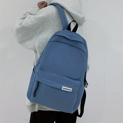 Men's Casual Solid Backpack Travel School Bag