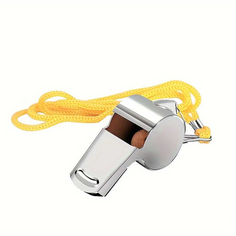 Stainless Steel Referee Whistle with Lanyard