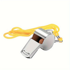 Stainless Steel Referee Whistle with Lanyard