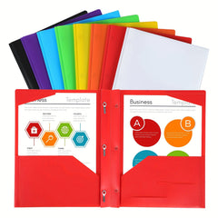 16pcs Double Pocket Letter Size Folders - 8 Colors