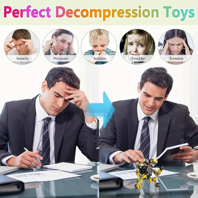 Transformable Fidget Spinners High Speed Bearings DIY Robot Toys