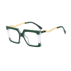 Large Frame Light Blocking Glasses Metal Eyeglasses Frame Square Spectacles