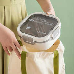 Leakproof Divided Bento Box With Cutlery Microwave Safe Lunch Box