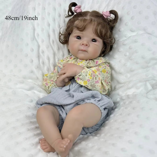 Reborn Baby Doll Toy for Girl Birthday Gift Vinly Limbs Collectable Doll