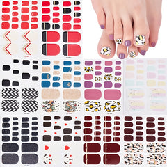 Self Adhesive Toe Nail Stickers Decals Full Wraps for Women Girls