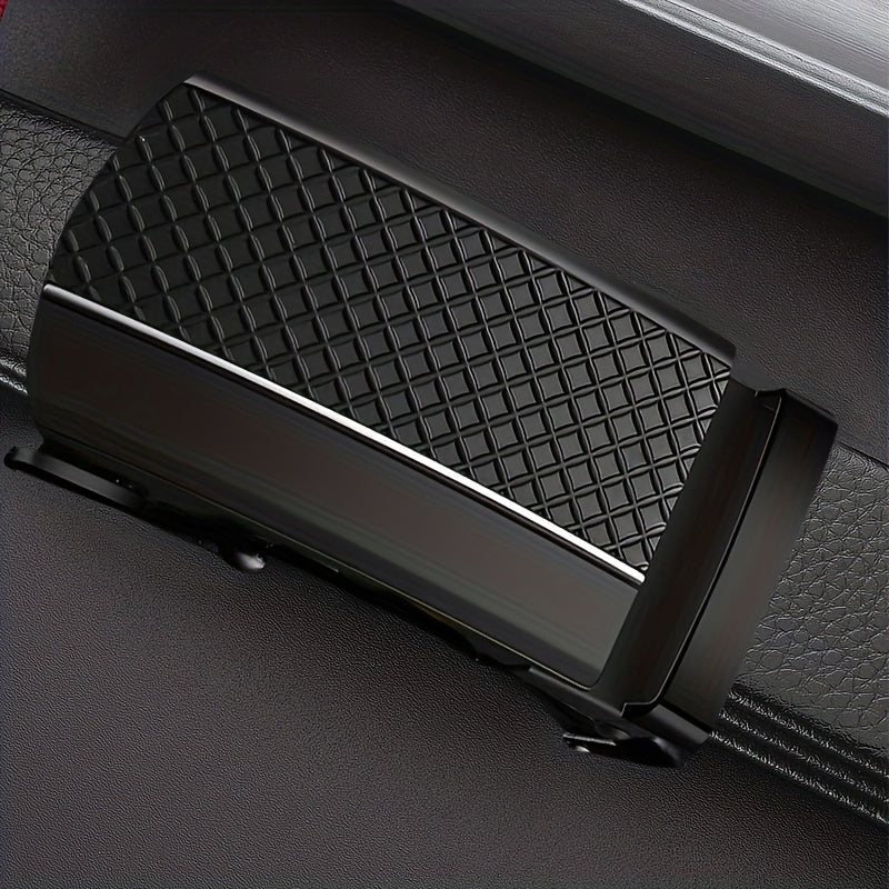 Men's Pu Leather Belt Automatic Buckle Business Casual All match Belt