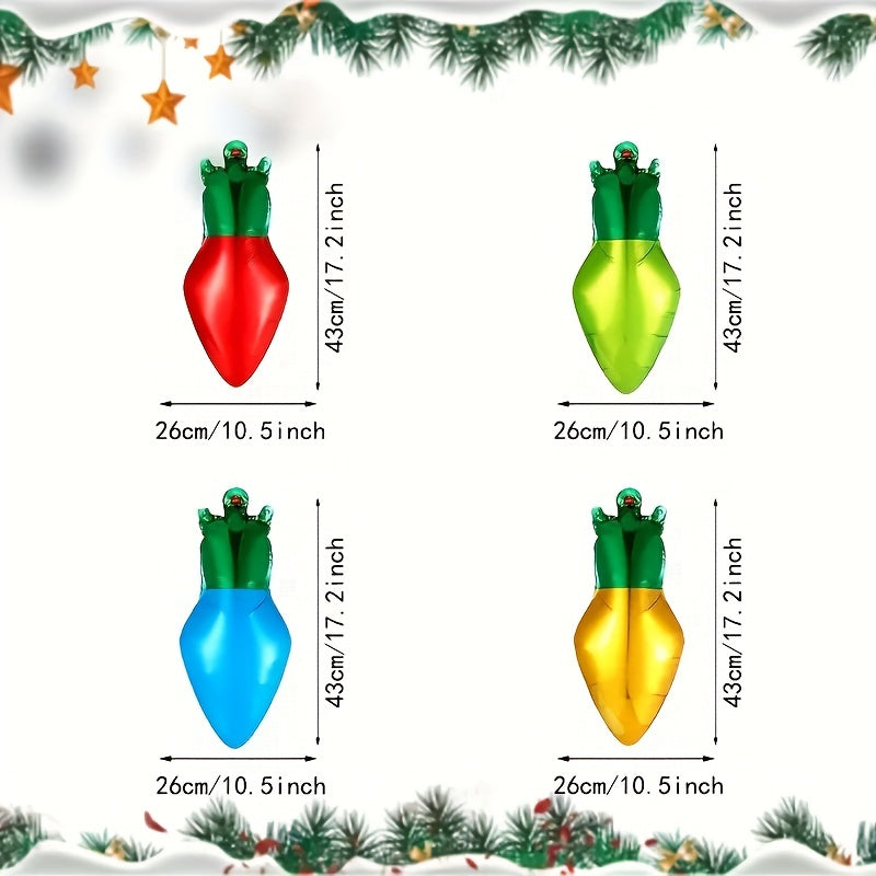 8pcs Mini Light Bulb Balloons - Birthday Christmas Year Celebrations