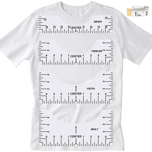 4pcs T Shirt Ruler Guide Vinyl Sublimation Heat