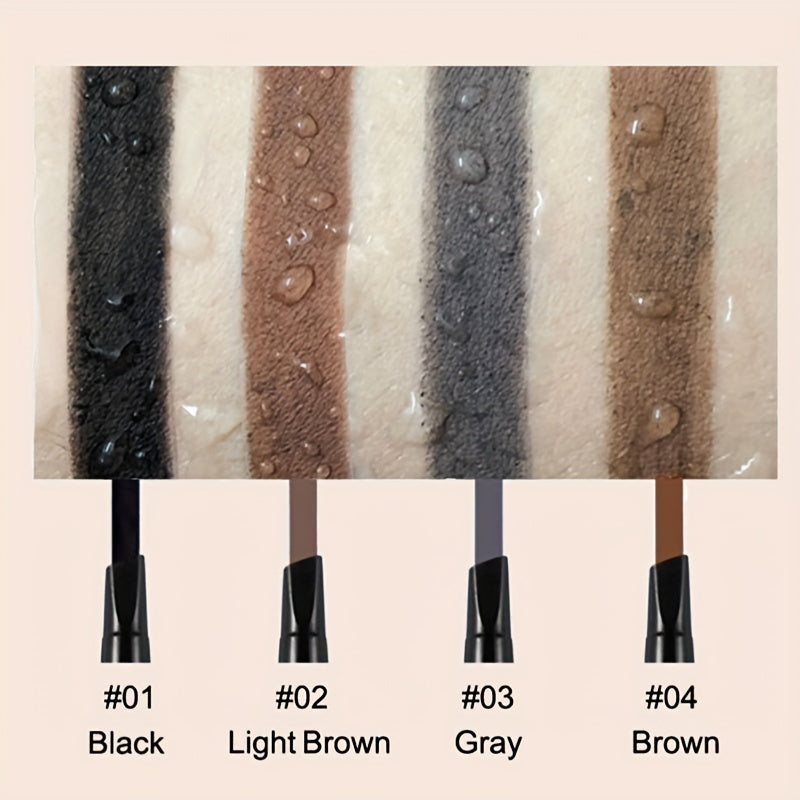 4 Colors Eyebrow Pencil Triangular Head Long Lasting Waterproof Sweat Proof
