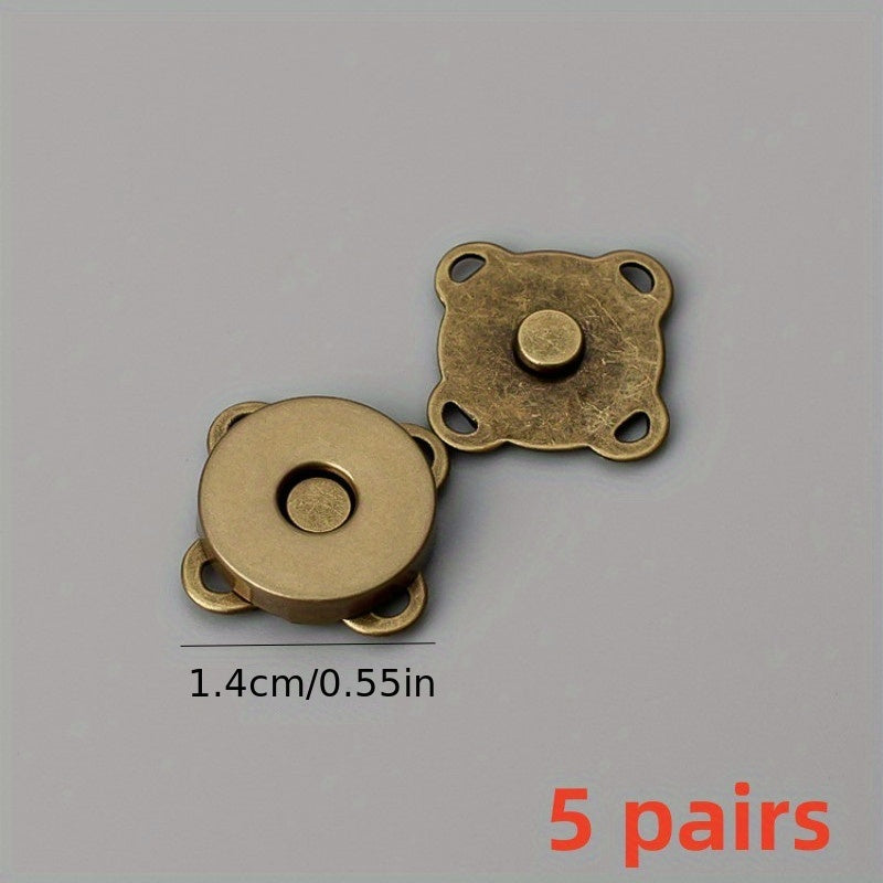 5 Pairs Magnetic Buckle Coat Bag Magnet Buckle DIY Clothing Accessories