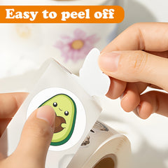 500pcs Avocado Stickers Roll for Water Bottle Laptop Phone Scrapbooking Decor