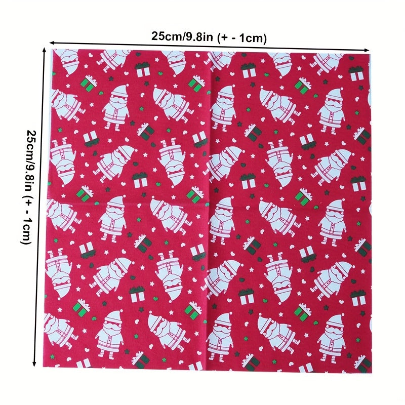 7pcs Christmas Fabric Patchwork Quilting DIY Needlework