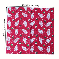 7pcs Christmas Fabric Patchwork Quilting DIY Needlework