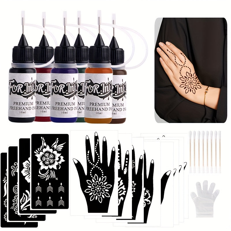 Waterproof Sweatproof Body Paint Pigment Paste - Hand Pattern Template