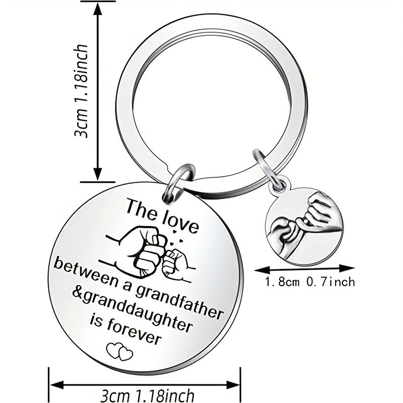 Grandad Granddaughter Keyring The Love Is Forever Keychain