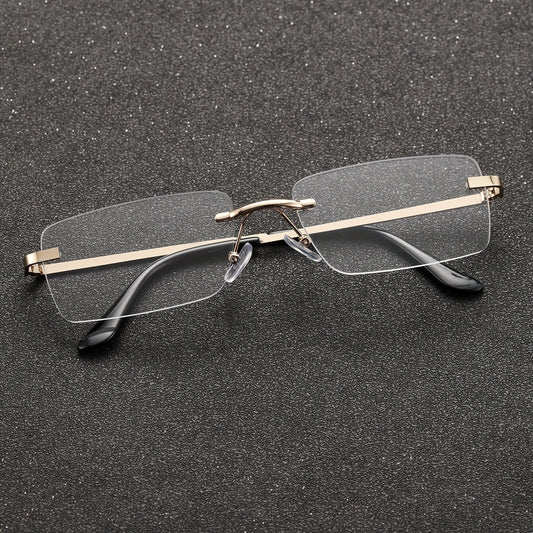 Metal Rimless Eyeglasses for Men