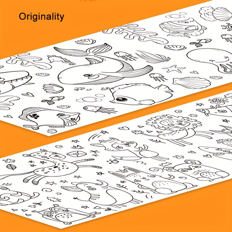 Cm Students' Drawing Scroll Coloring Paper Roll Sticky DIY Painting Drawing