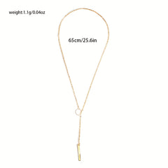 Metal Stick Pendant Necklace