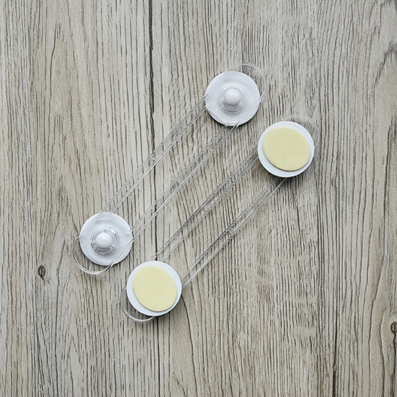 10pc Transparent Strap Drawer Lock Child Safety Finger Protection Locks