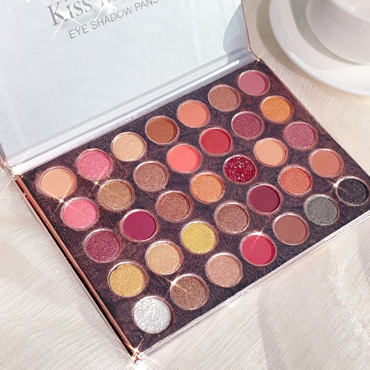 35-Pan Glitter Sequin Eyeshadow Palette, High Pigmented Makeup