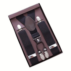 Men's High Elastic Y Back Clip on Suspenders