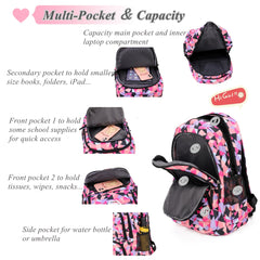 3pcs Girls Waterproof Schoolbag Set Backpack Princess School Bag