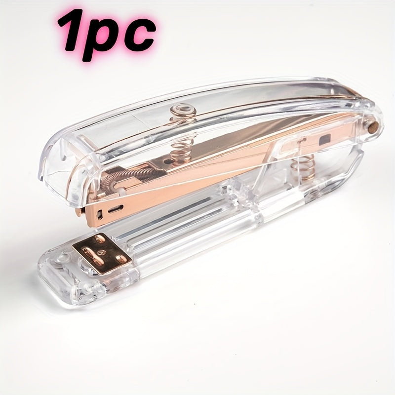 Transparent Desktop Manual Stapler for School Office Home