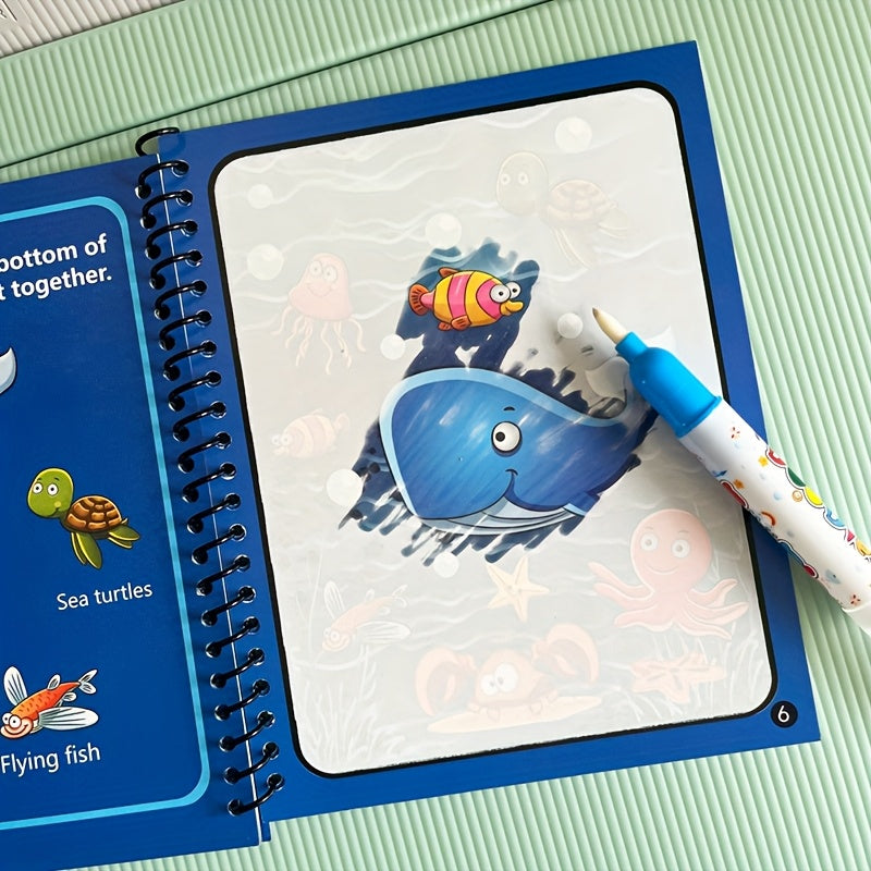 Seaworld Water Book with Pen - Magic Drawing Book