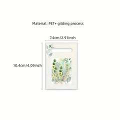 40 Sheets Retro Flower Plant Stickers for DIY Projects Notebooks