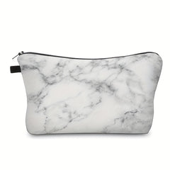 Marble Pattern Toiletry Bag for Women Water Resistant Makeup Pouch