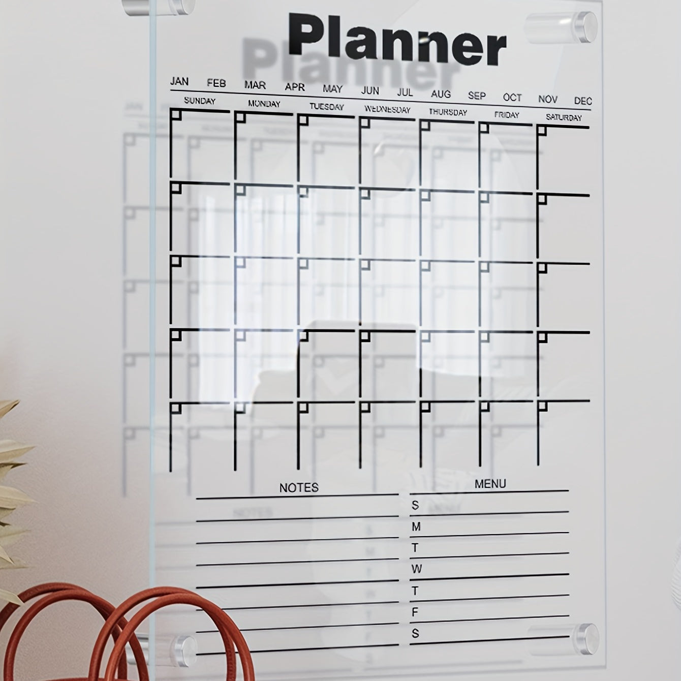 Acrylic Transparent Planner Message Board with Nails