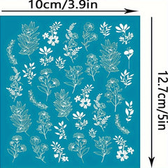 Flower Pattern Screen Printing Stencil for Fabric Painting