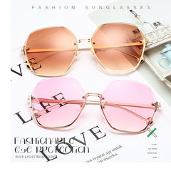 Half Frame Cut Edge Sunglasses UV Protection