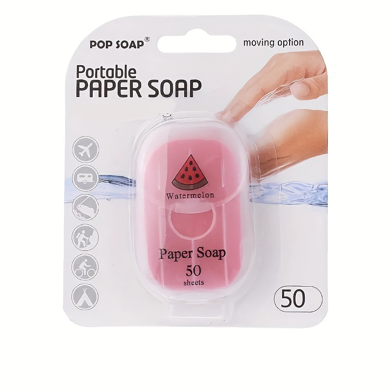 50pcs Water Soluble Paper Soap for Travel Deep Cleansing and Moisturizing