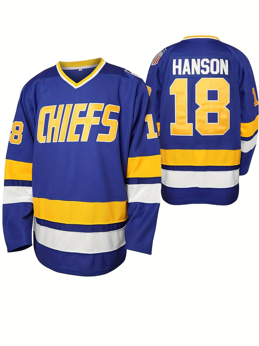 Men's Long Sleeve Ice Hockey Jersey 18 Retro Classic Embroidery