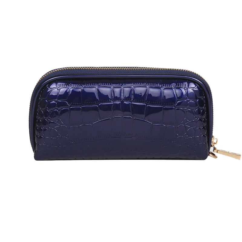Female Stone Pattern Wallet Long Purse Leather Clutch Bag
