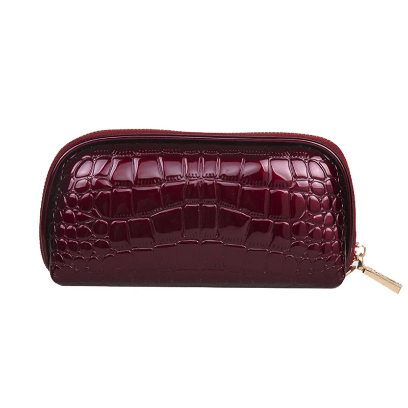 Female Stone Pattern Wallet Long Purse Leather Clutch Bag