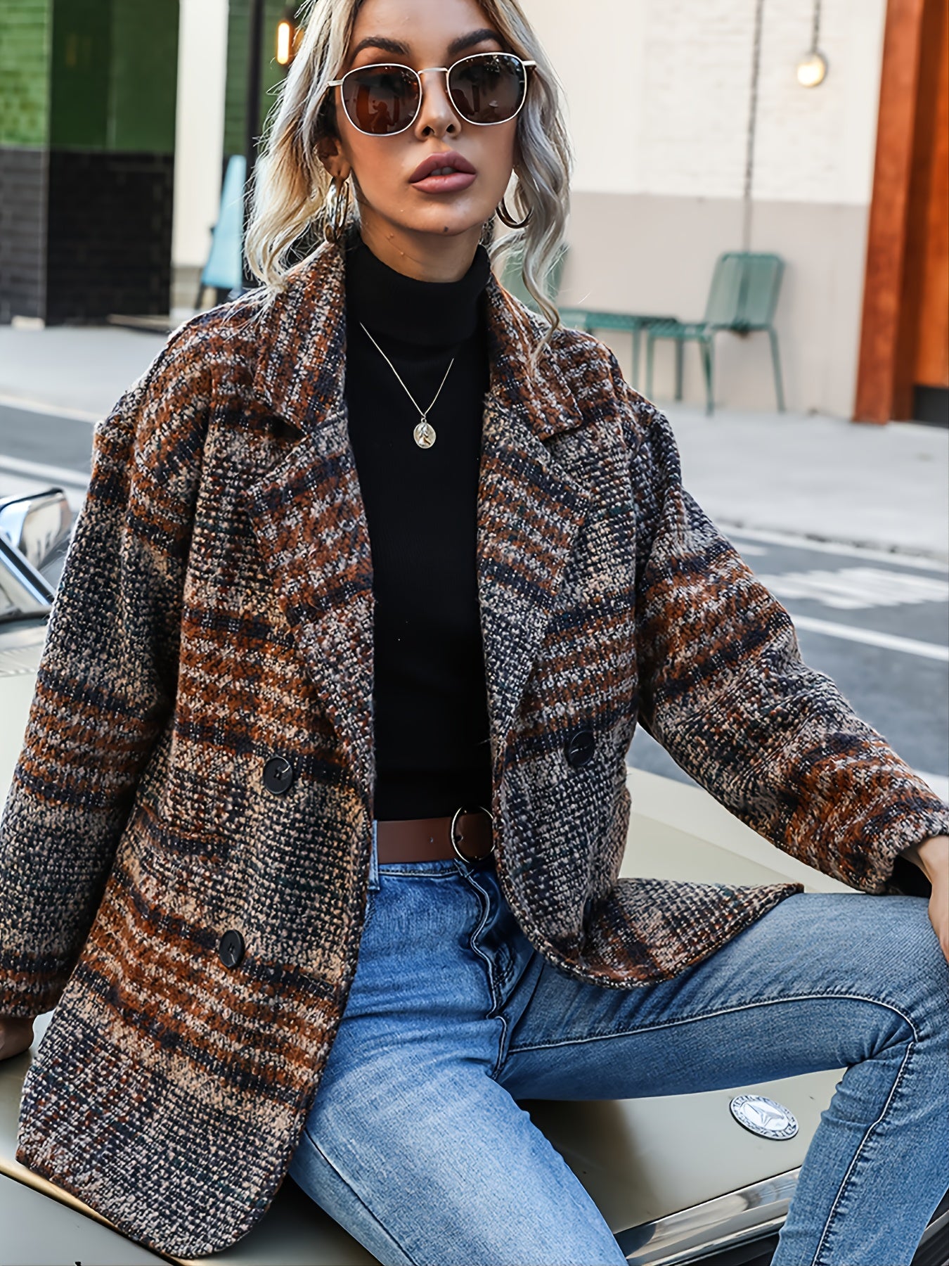 Winter Lapel Blazer Coat Casual Women's Clothing