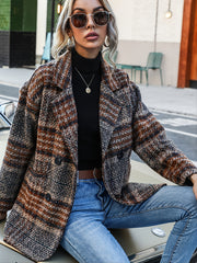 Winter Lapel Blazer Coat Casual Women's Clothing