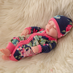 12inch Reborn Doll Lifelike Newborn Doll Matching Jumpsuit Hat Socks