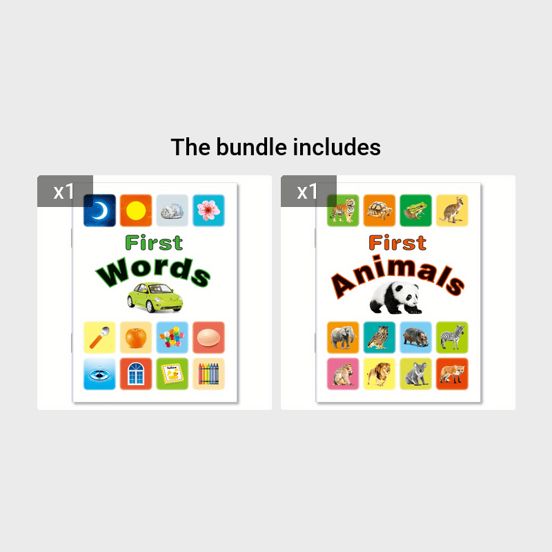 Mini Children's Vocabulary Book in 4 Styles to Learn English with Rounded Corner