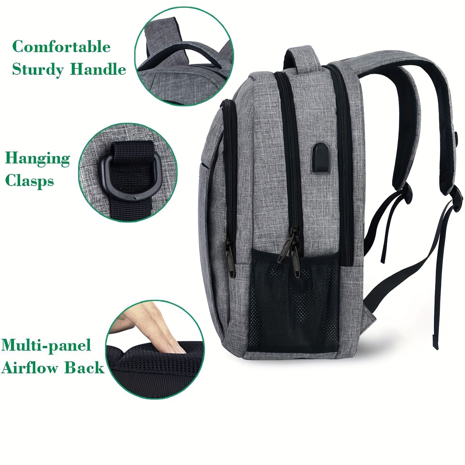 Spacious Laptop Travel Backpack Business Bag